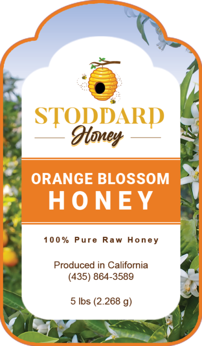 Orange Blossom Honey Label Stoddard Honey
